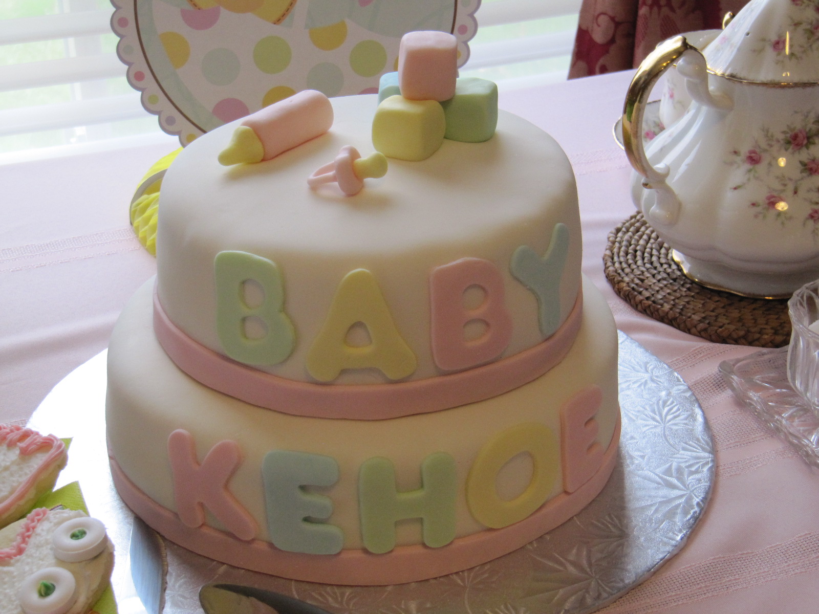 Gender Neutral Baby Shower Sheet Cakes Now the baby shower cake!